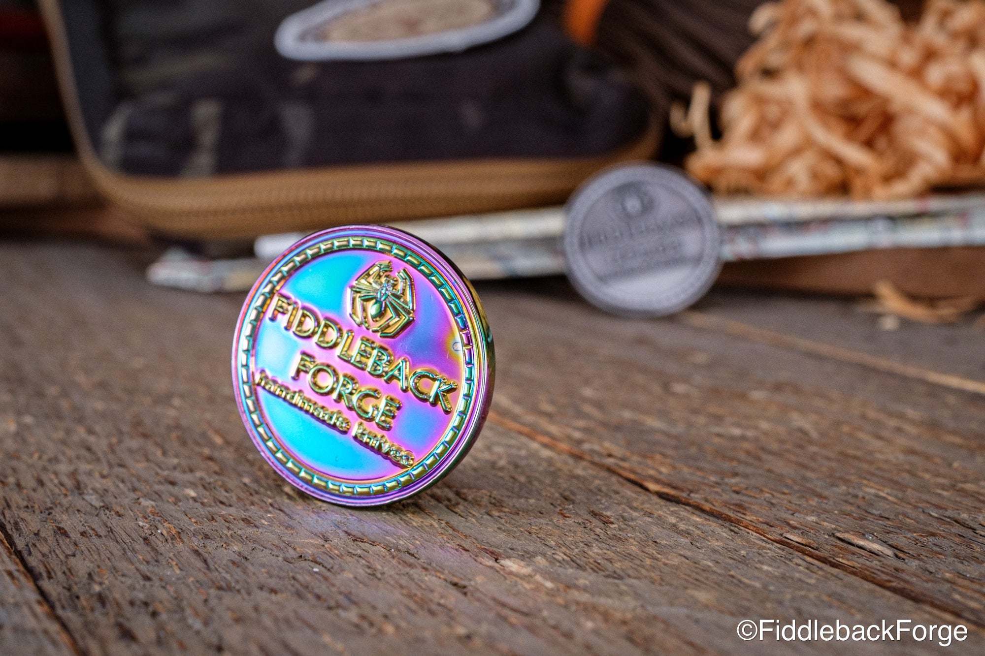 • Fiddleback Forge Challenge Coin - Anodized