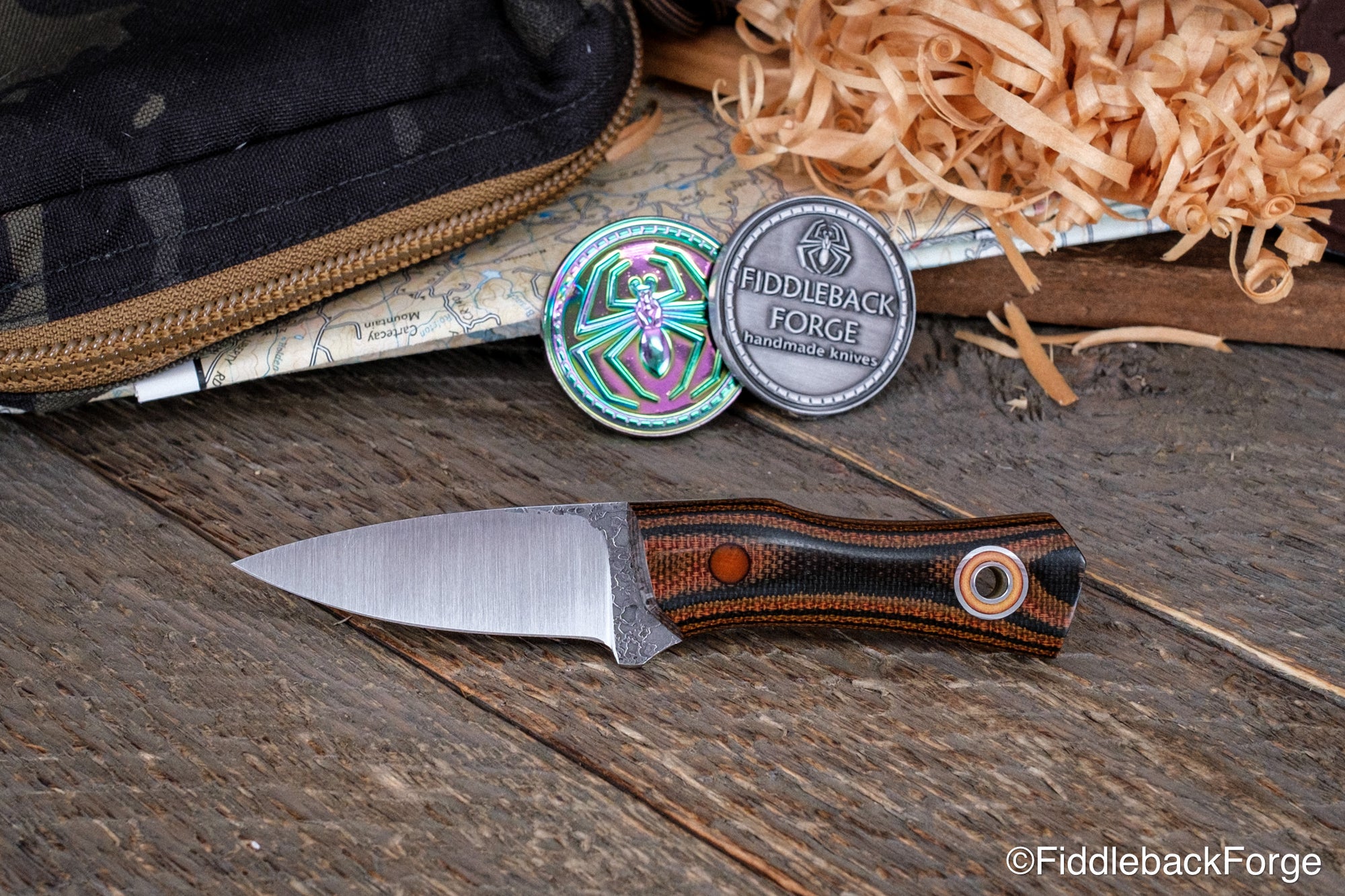 Pocket Ninja - Vintage Layered Canvas Micarta - A2