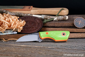 Talon - Electric Green Linen Micarta - A2