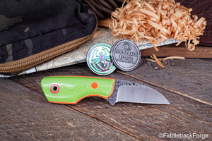 Talon - Electric Green Linen Micarta - A2