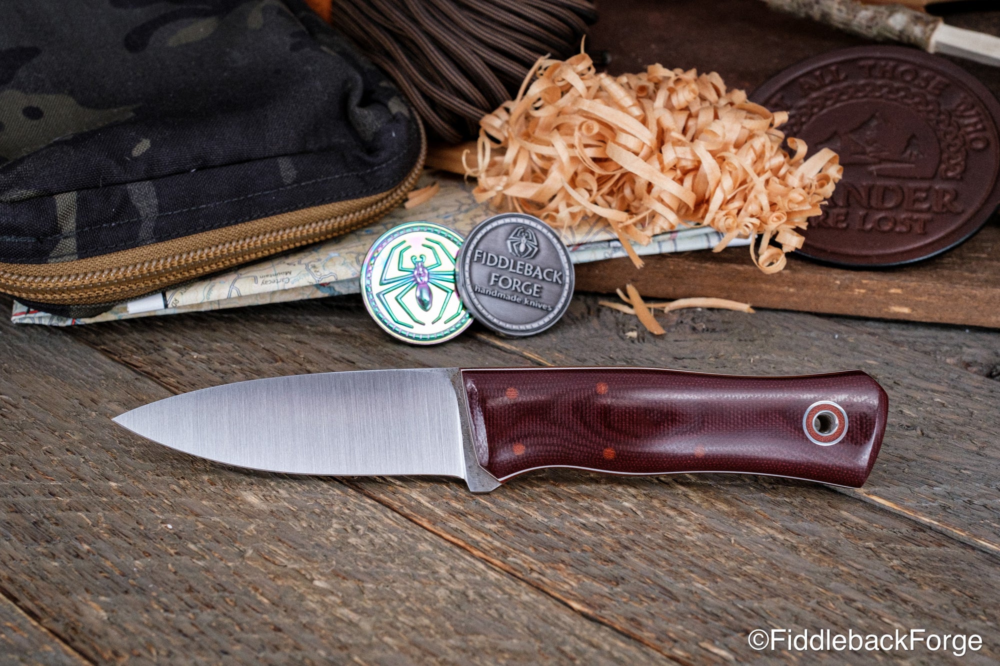 Monarch - Red Canvas Micarta - O1