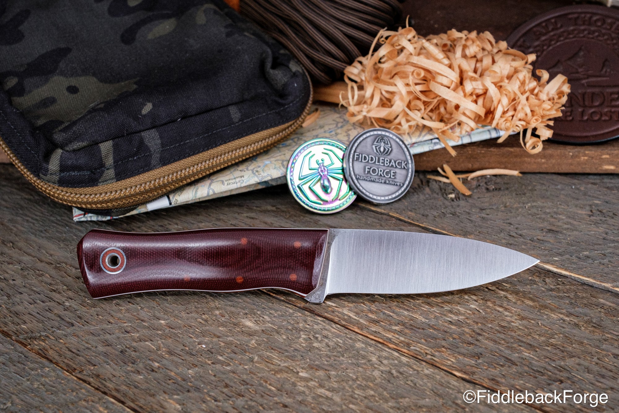 Monarch - Red Canvas Micarta - O1