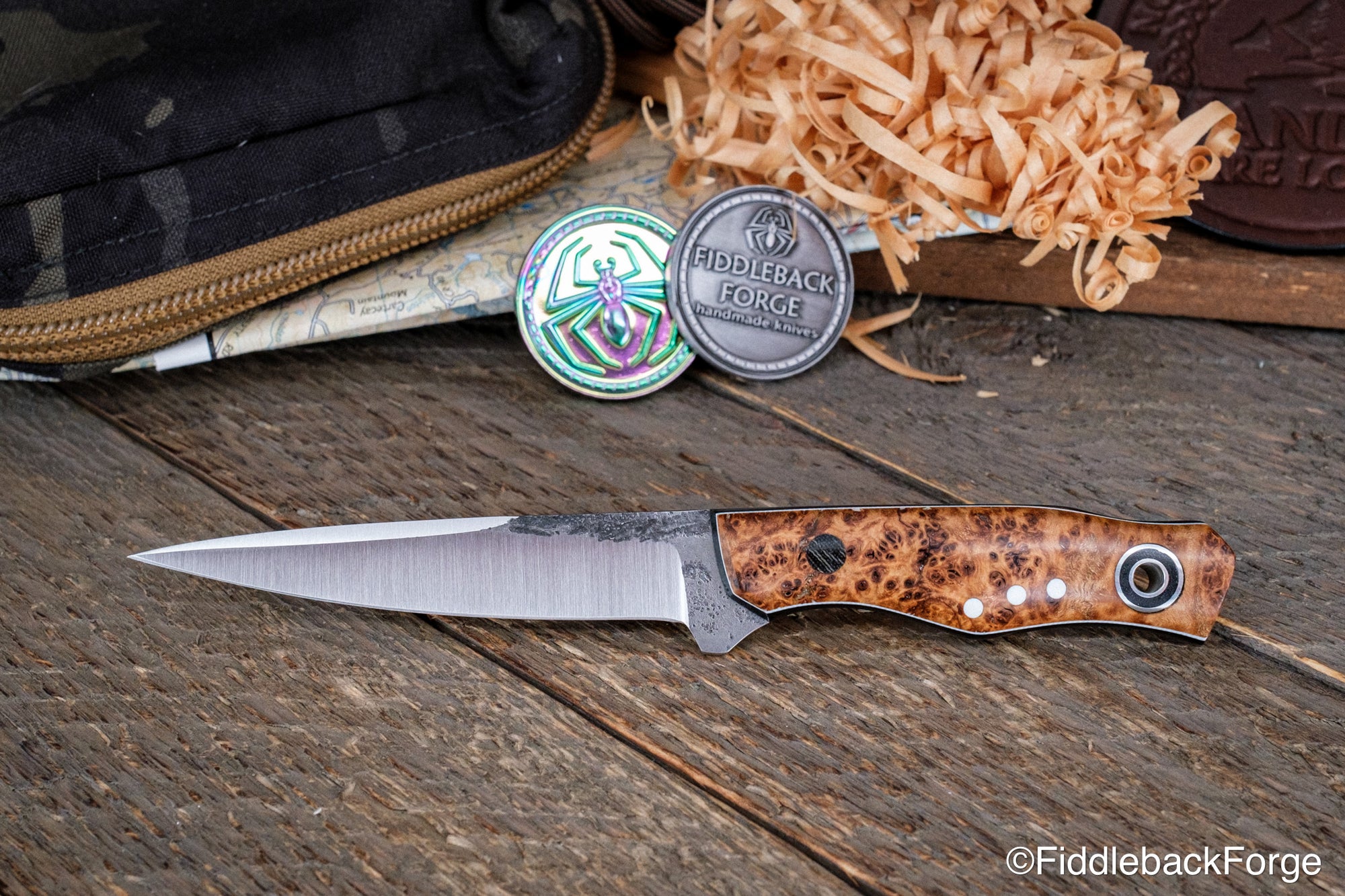 Fiddleback Forge Femme Fatale - Black Ash Burl - Magnacut