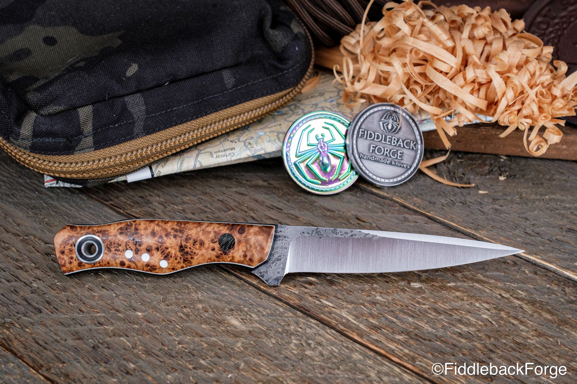 Fiddleback Forge Femme Fatale - Black Ash Burl - Magnacut