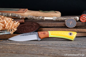 Bushboot - Natural Bolstered Yellow Linen Micarta - A2