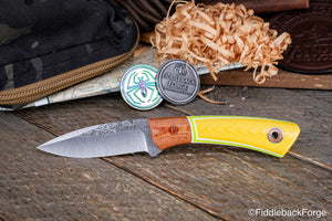 Bushboot - Natural Bolstered Yellow Linen Micarta - A2