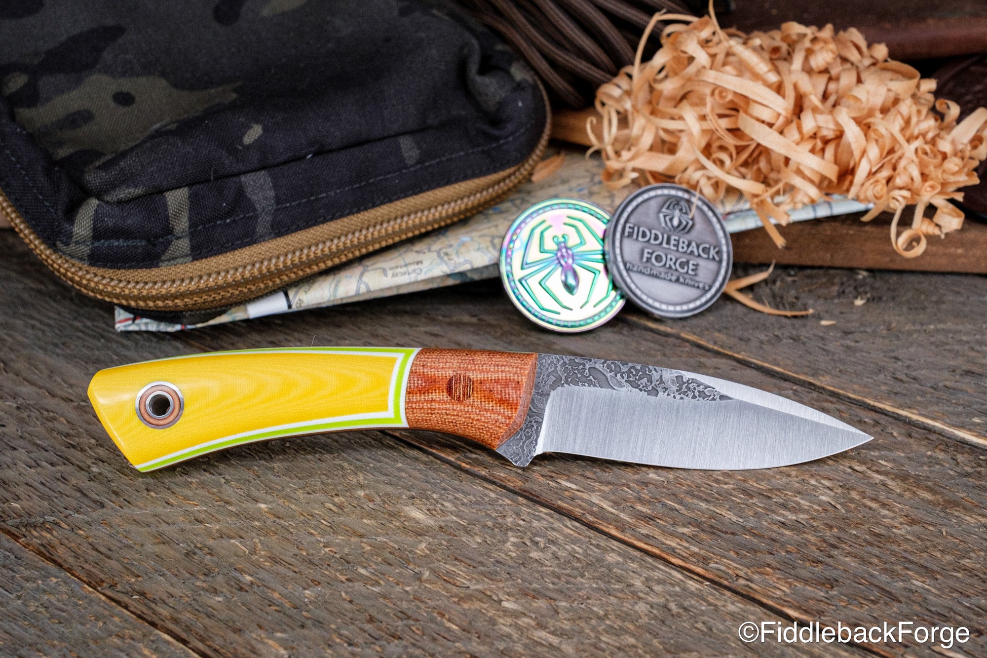 Bushboot - Natural Bolstered Yellow Linen Micarta - A2