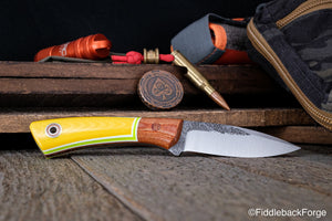 Bushboot - Natural Bolstered Yellow Linen Micarta - A2