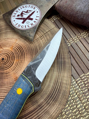 Darlington Edgecraft Valkyrie - Blue Dyed Curly Maple - Tapered Nitro V Steel