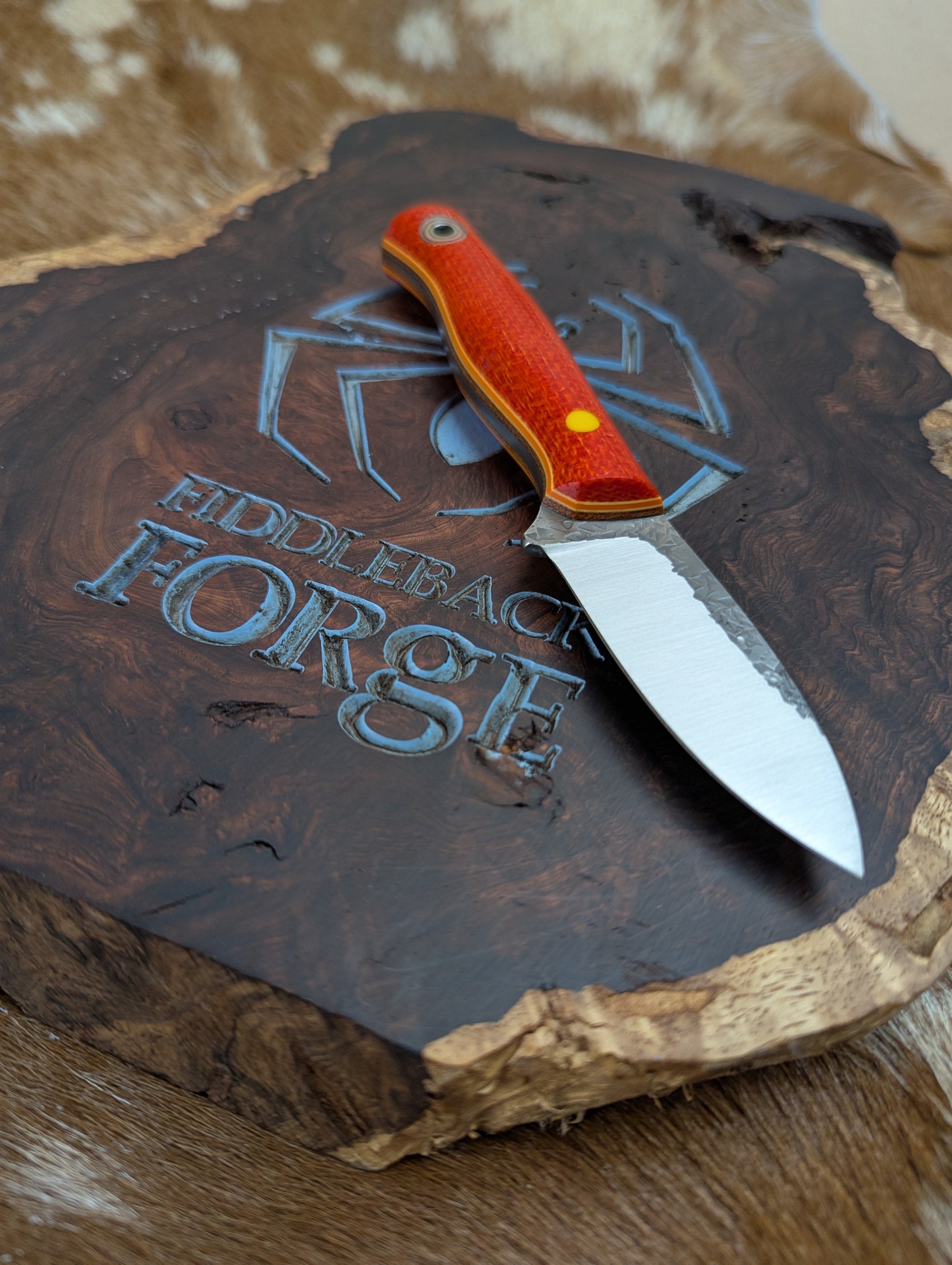 Fiddleback Forge Toboggan - Blaze Orange Burlap - Tapered Nitro V
