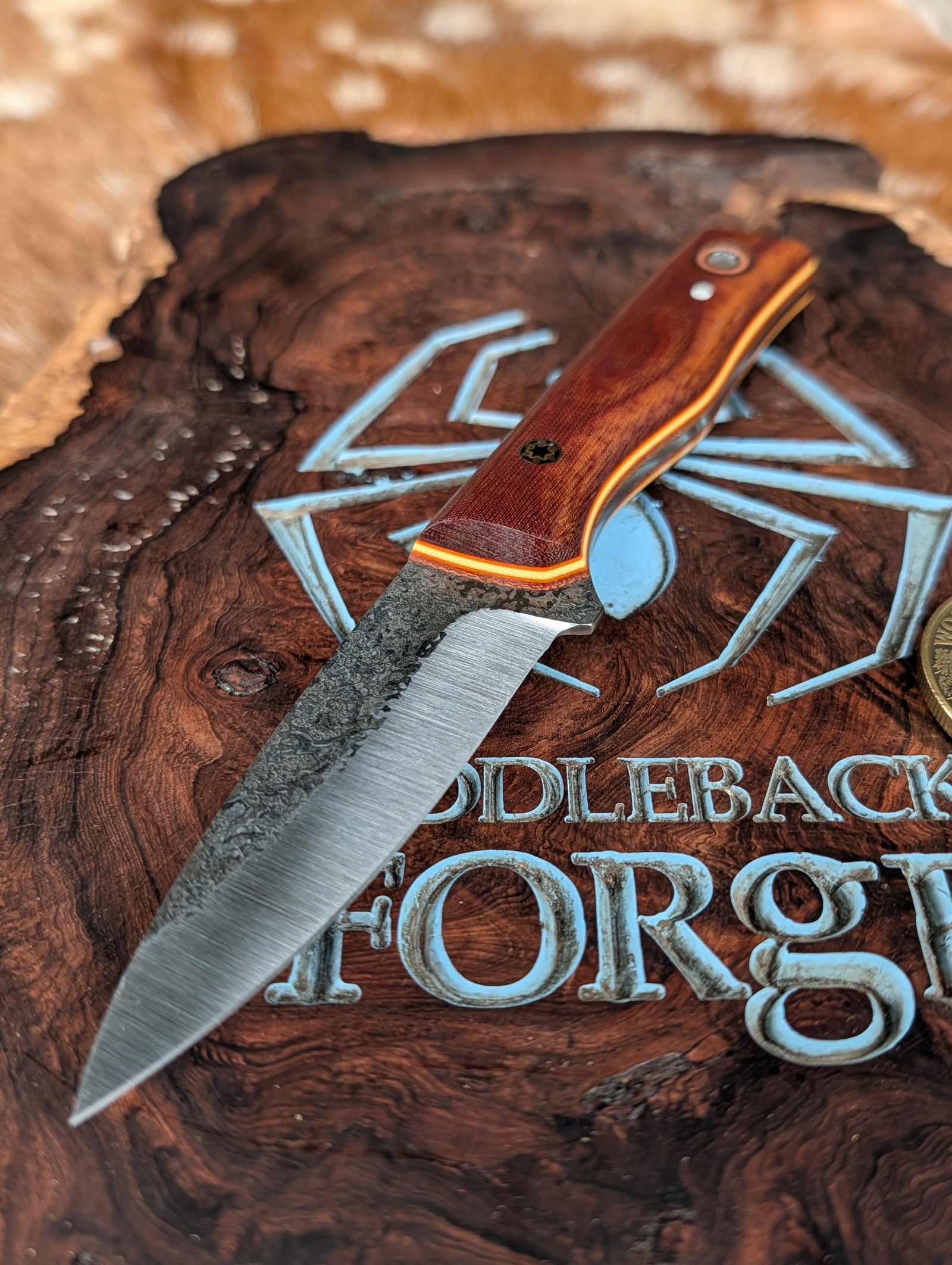 Fiddleback Forge Drop Point  Chickadee