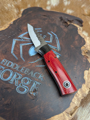 Fiddleback Forge Bear Cub - Bolstered Firedog Canvas - Tapered A2 Steel