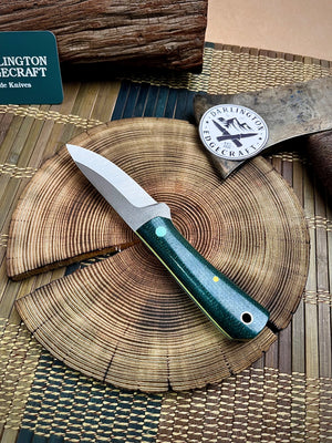 Darlington Edgecraft Sugar - Juniper Green Jute Micarta - Tapered Nitro V Steel