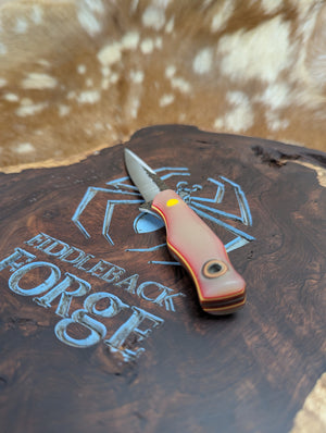 Fiddleback Forge Femme Fatale - Evening Sky Jade G10 - Tapred A2 Steel