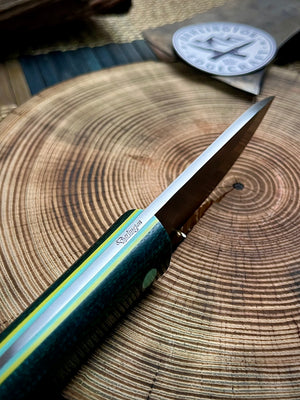 Darlington Edgecraft Sugar - Juniper Green Jute Micarta - Tapered Nitro V Steel