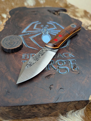 Fiddleback Forge Sylvrfalcen - Cocobolo - Tapered A2 Steel