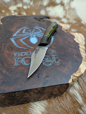 Lonestar EDC - Stabilized and Dyed Leopardwood - Tapered Magnacut Steel