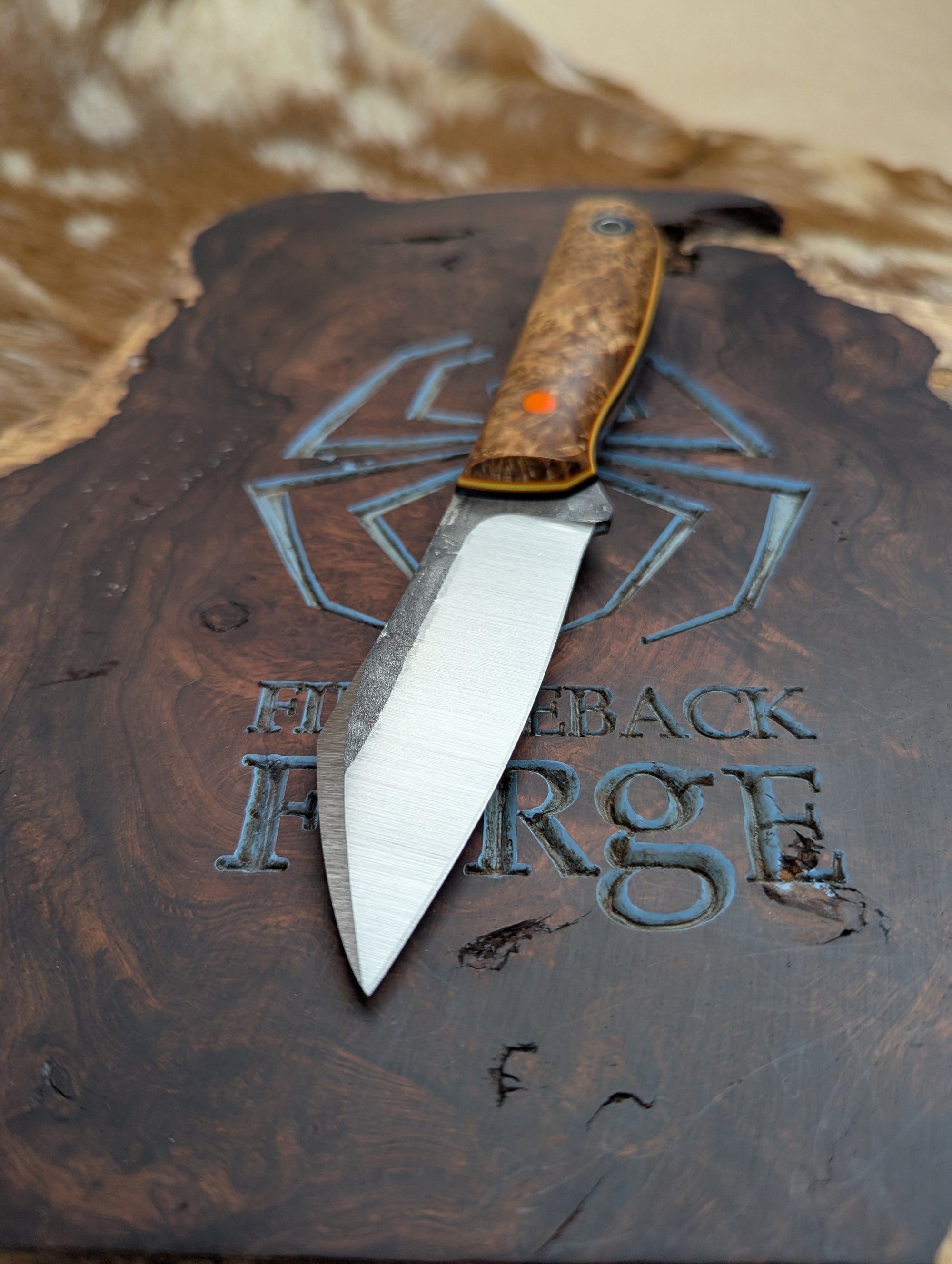 Fiddleback Shogun Magnacut and Black Ash Burl