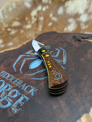 Lonestar EDC - Stabilized and Dyed Leopardwood - Tapered Nitro V