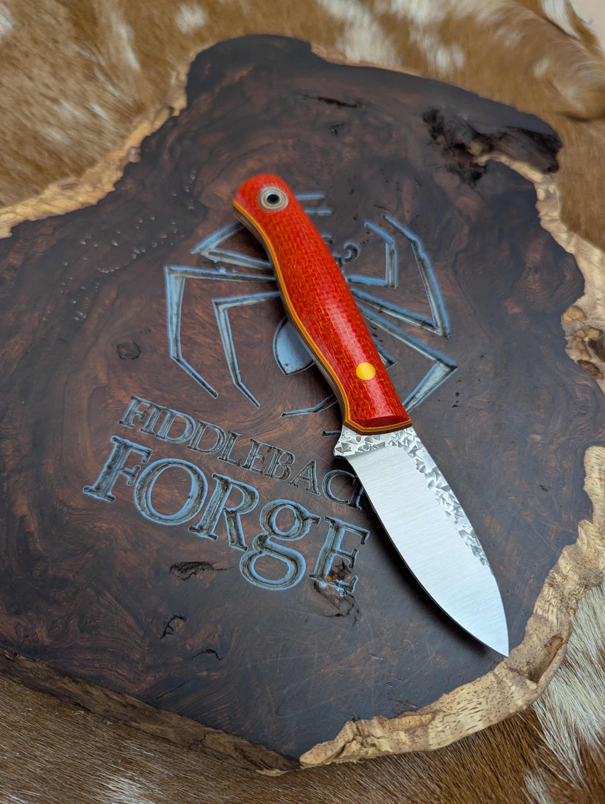 Fiddleback Forge Toboggan - Blaze Orange Burlap - Tapered Nitro V