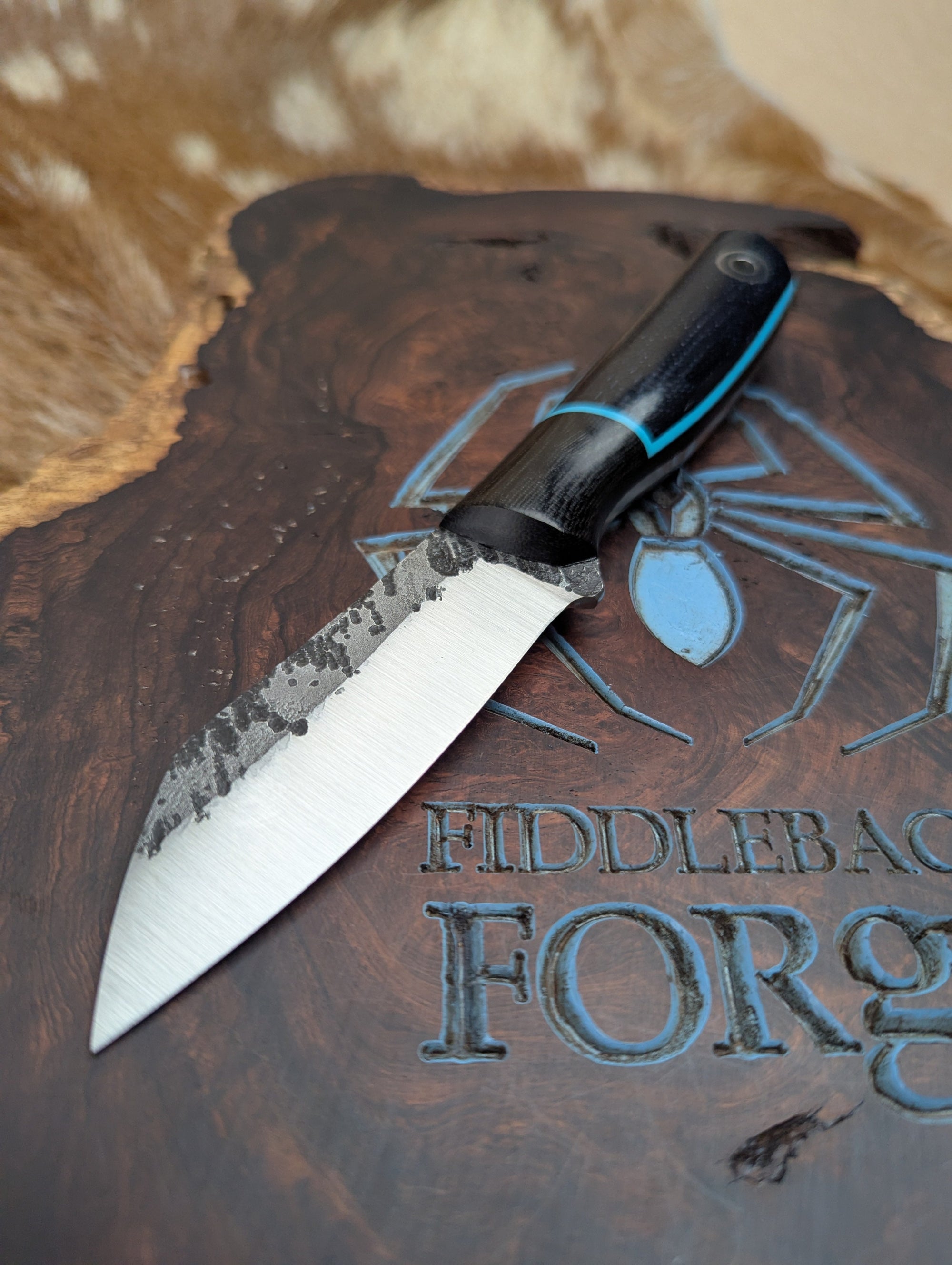 Fiddleback Forge Shogun - Midnight Burlap - Tapered Magnacut Steel