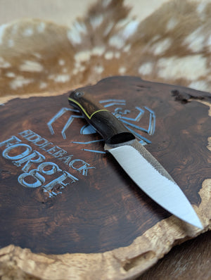 Fiddleback Forge Hiking Buddy - Bolstered Zircote - Tapered A2 Steel