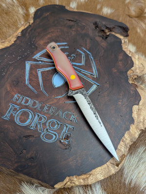 Fiddleback Forge Femme Fatale - Evening Sky Jade G10 - Tapred A2 Steel
