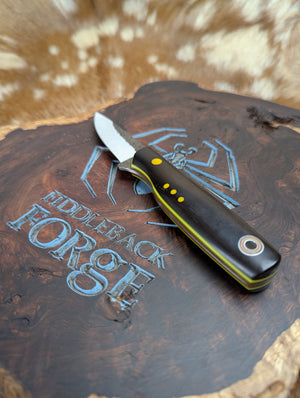 Fiddleback Forge Boudreaux - Ebony - Tapered A2 Steel