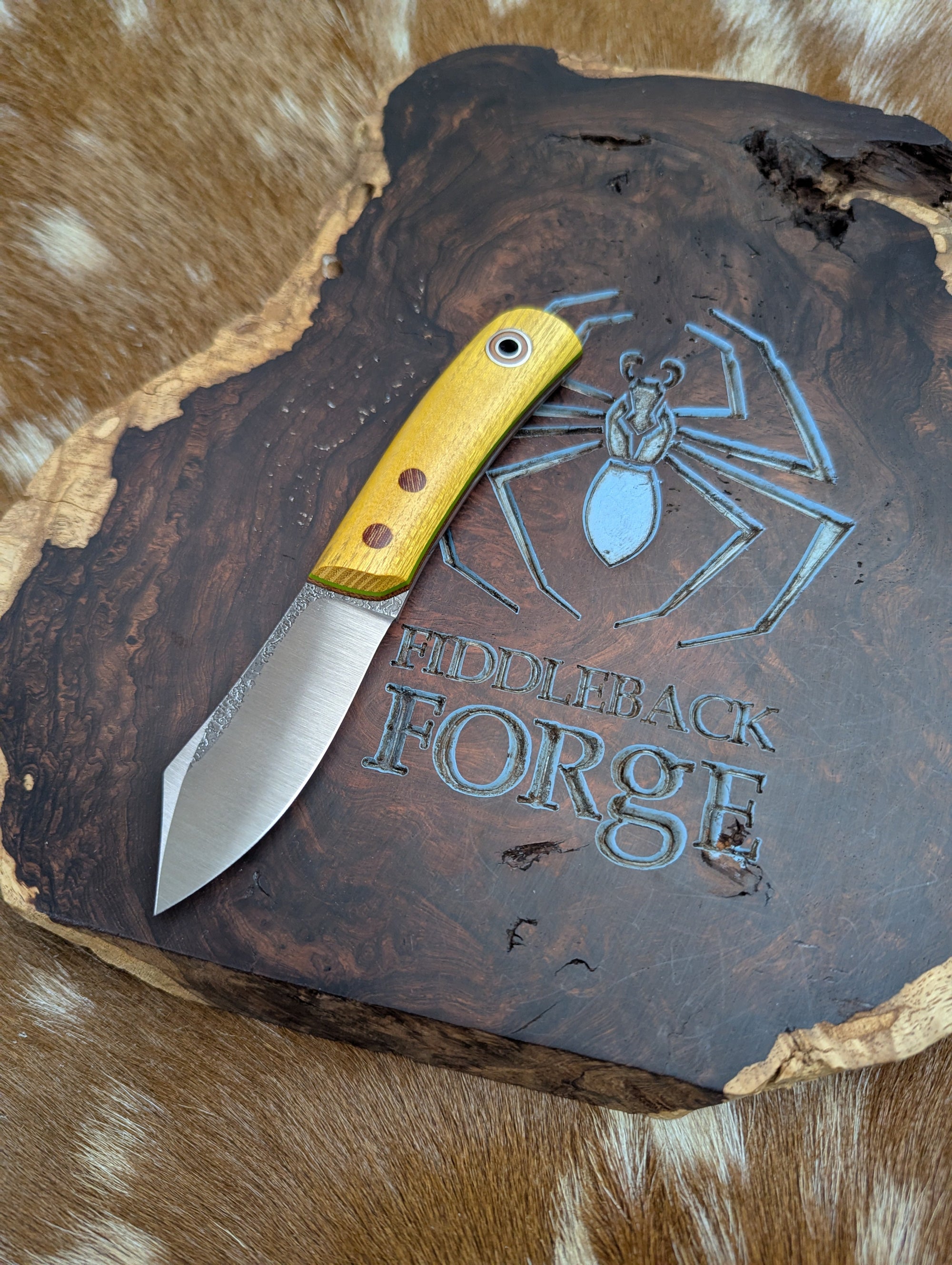 Fiddleback Forge Sylvrfalcen - Osage Orange - Tapered A2 Steel
