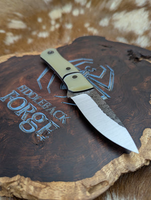 Low Country - White Cloud Jade w Bolsters - Tapered A2 Steel