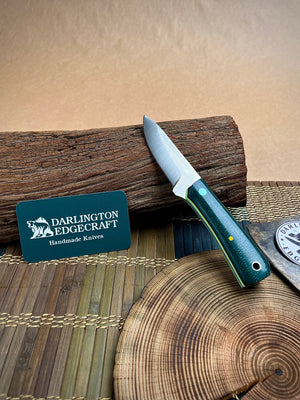 Darlington Edgecraft Sugar - Juniper Green Jute Micarta - Tapered Nitro V Steel