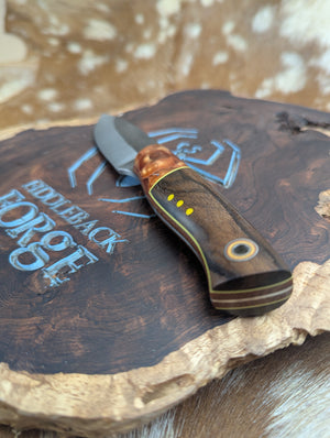 Fiddleback Forge Bushfinger - J.Hue Bolstered Zircote - Tapered Magnacut