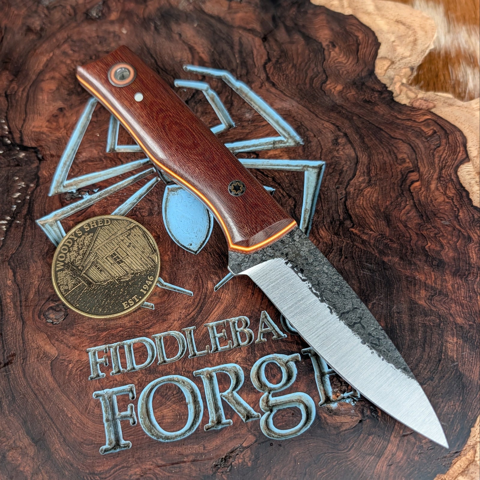 Fiddleback Forge Drop Point  Chickadee