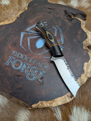 Fiddleback Forge Rebel - Bolstered Vintage Black and OD Linen - Tapered Magnacut Steel (Copy)