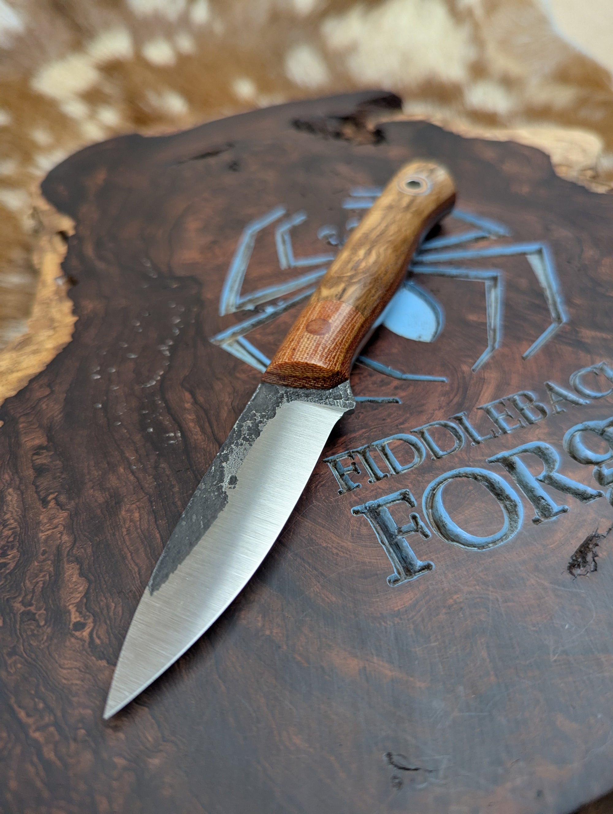 Hiking Buddy - Stabilized Quartersawn White Oak - Tapered Magnacut Steel