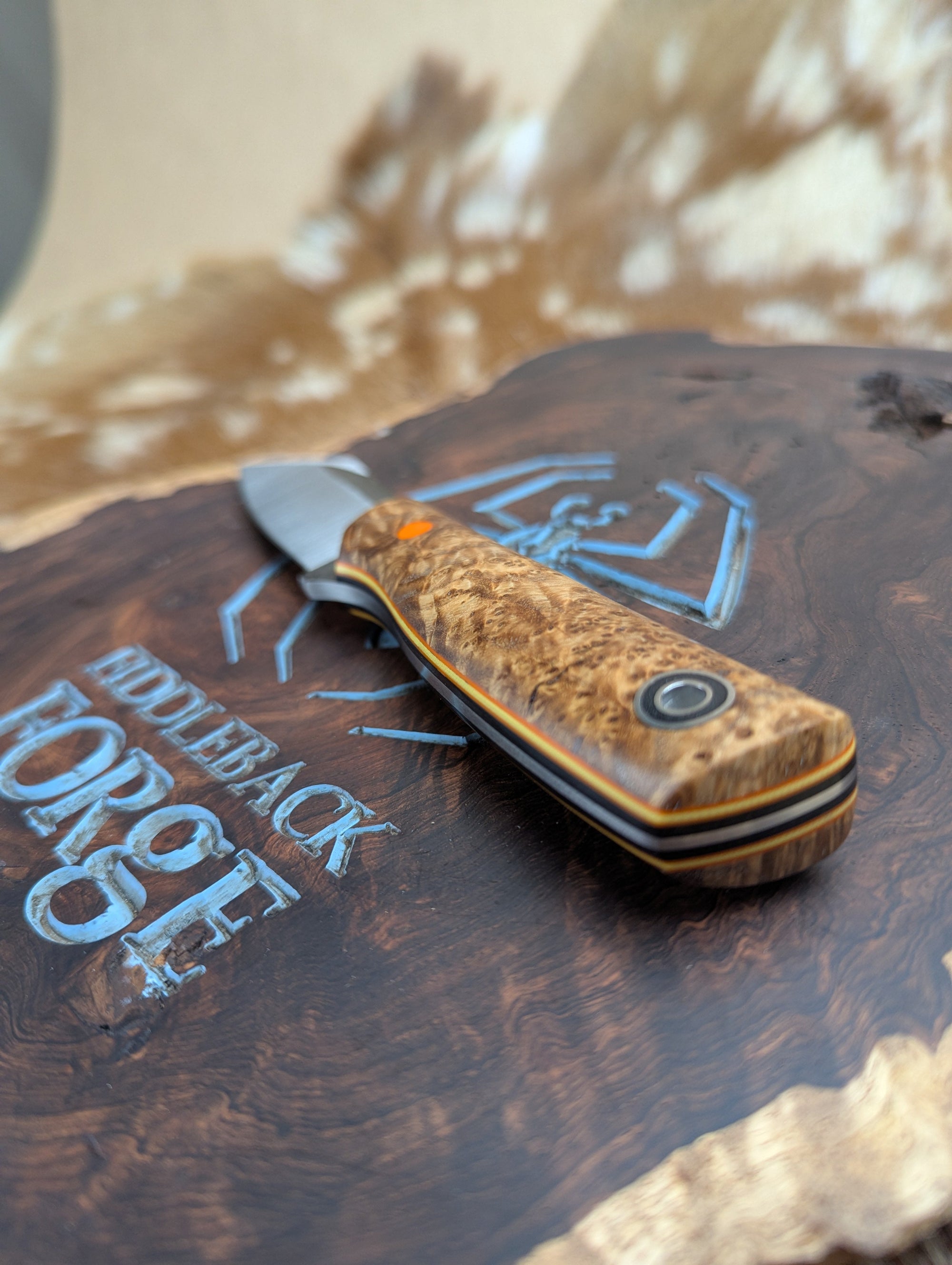 Fiddleback Shogun Magnacut and Black Ash Burl