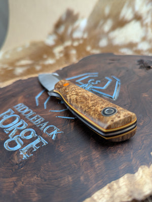 Fiddleback Shogun Magnacut and Black Ash Burl