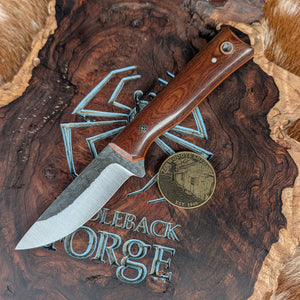 Fiddleback Forge Big Chicken - Vintage Canvas Micarta - Tapered A2 Steel
