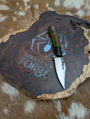 Lonestar EDC - Stabilized and Dyed Leopardwood - Tapered Magnacut Steel