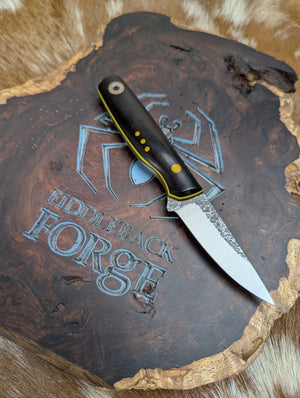 Fiddleback Forge Boudreaux - Ebony - Tapered A2 Steel
