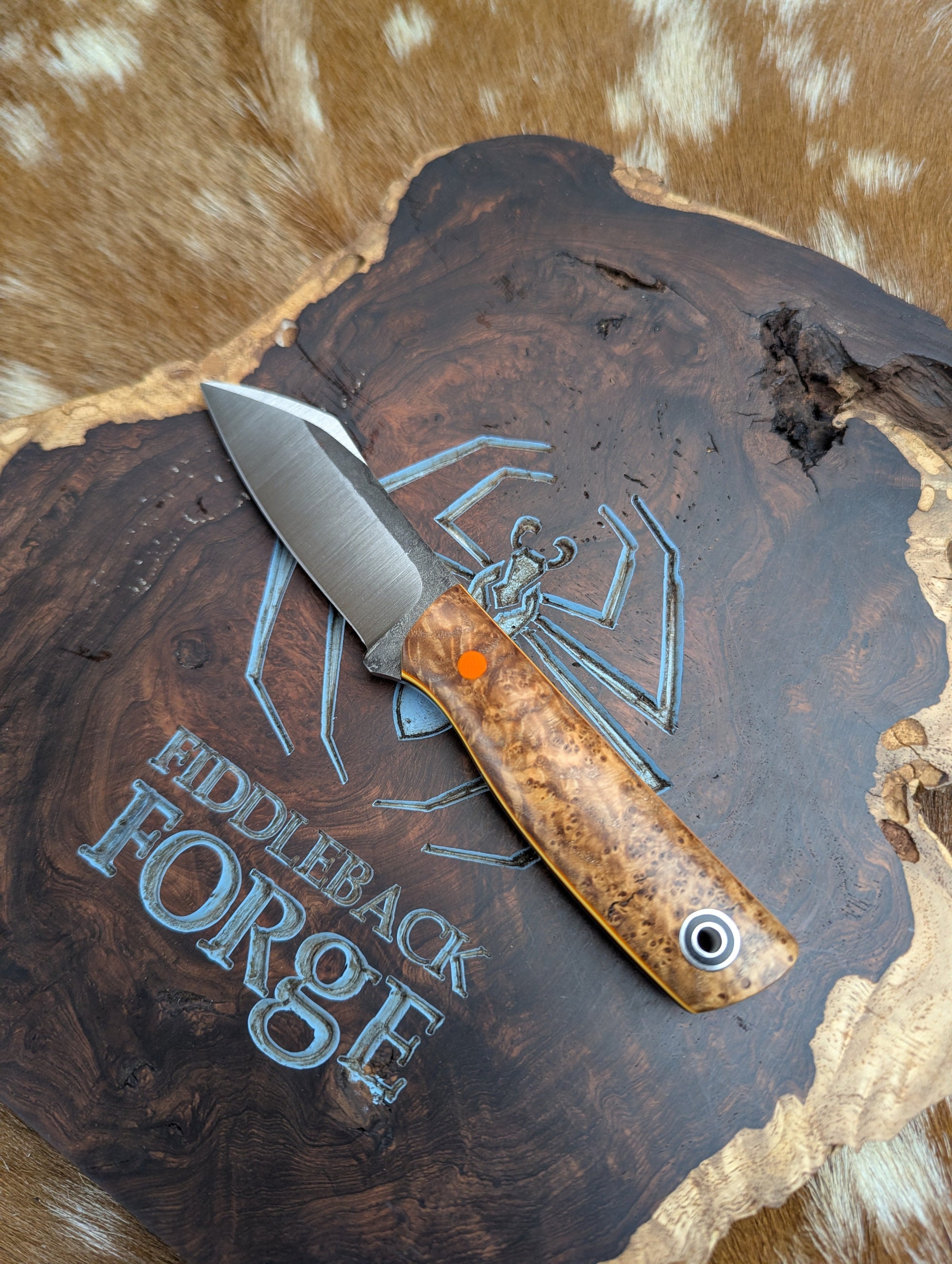 Fiddleback Shogun Magnacut and Black Ash Burl