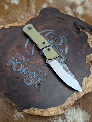 Low Country - White Cloud Jade w Bolsters - Tapered A2 Steel