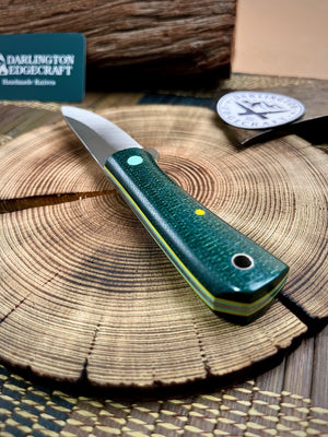 Darlington Edgecraft Sugar - Juniper Green Jute Micarta - Tapered Nitro V Steel