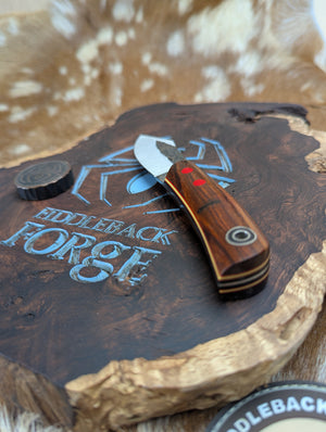 Fiddleback Forge Sylvrfalcen - Cocobolo - Tapered A2 Steel