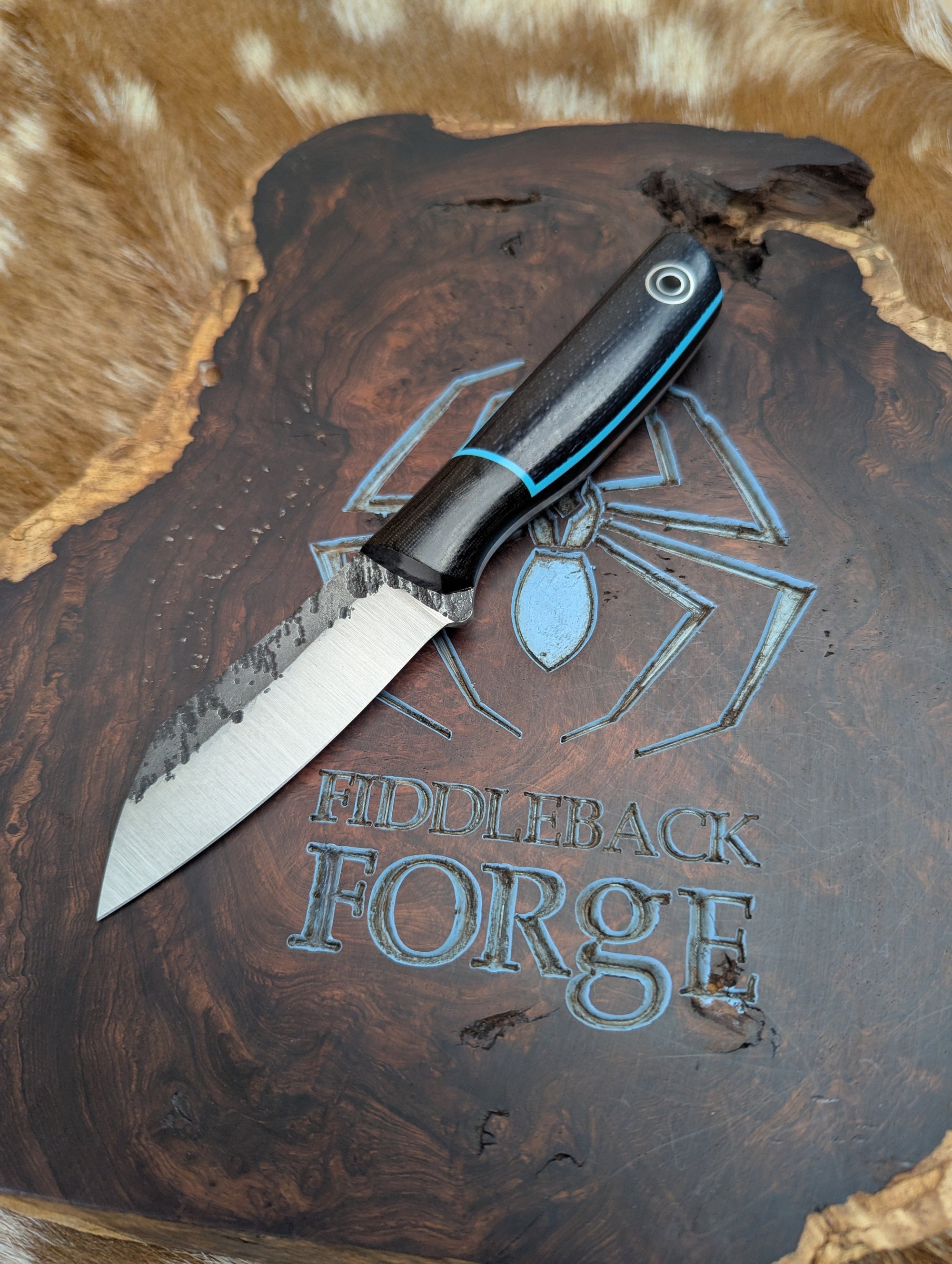 Fiddleback Forge Shogun - Midnight Burlap - Tapered Magnacut Steel
