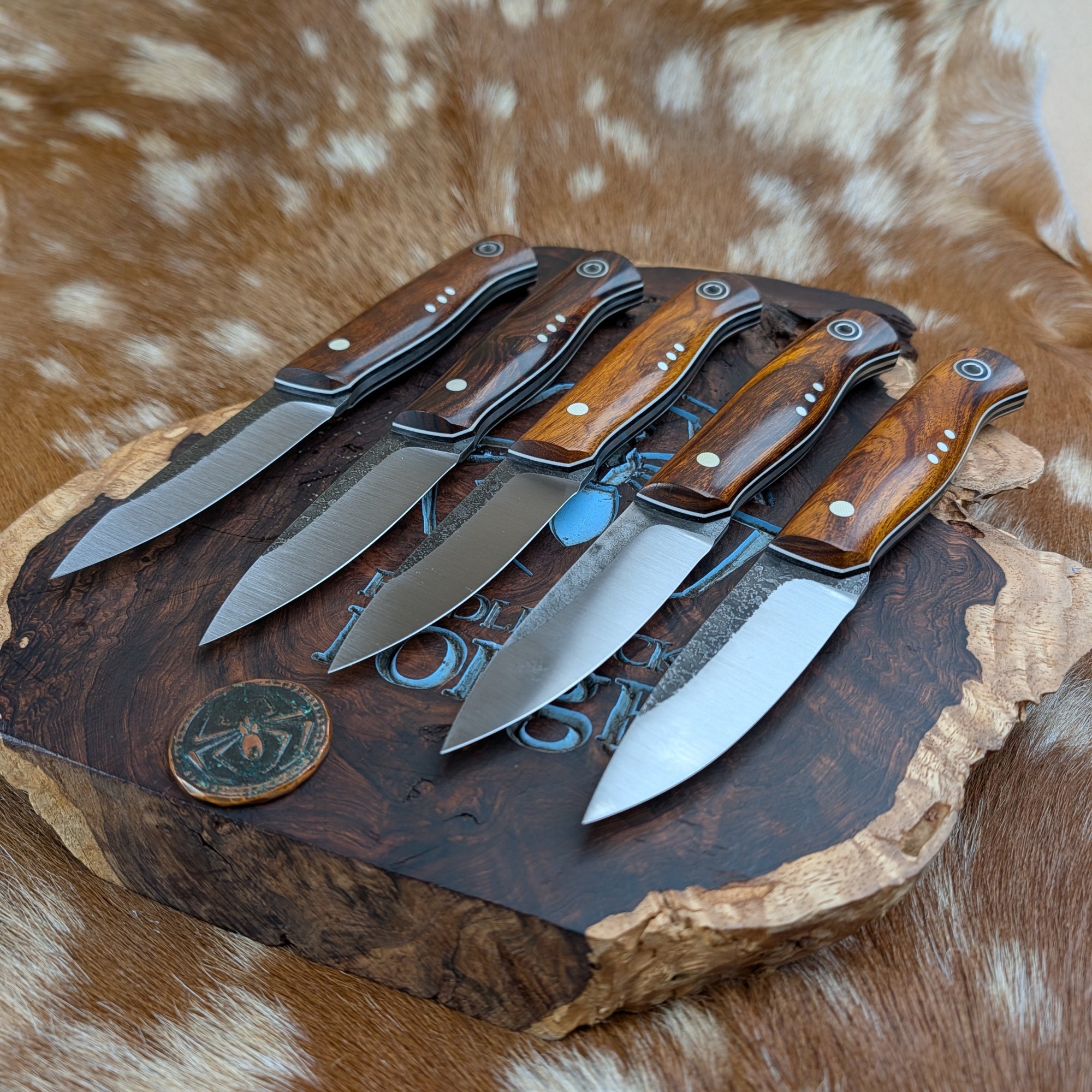 Fiddleback Forge KE Bushie - Arizona Desert Ironwood - Tapered A2 Stee