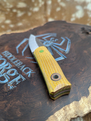 Fiddleback Forge Sgian Dubh - Osage Orange - Tapered Nitro V Steel