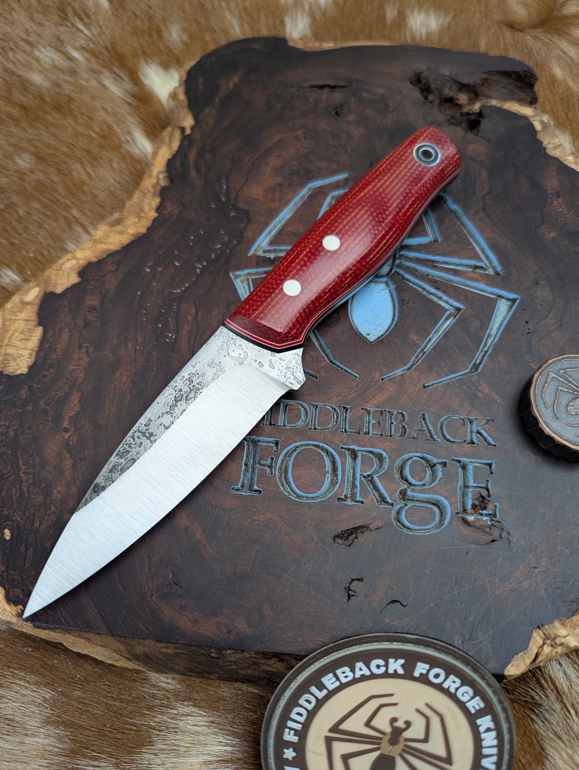 Fiddleback Forge Bear Paw - Firedog Canvas - Tapered 1084 Steel